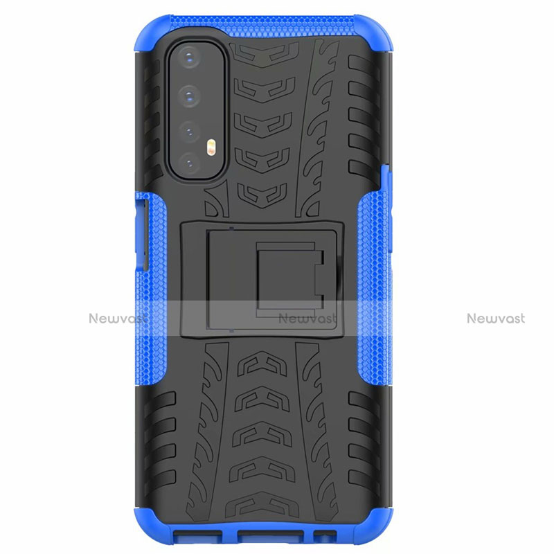 Silicone Matte Finish and Plastic Back Cover Case with Stand A01 for Realme Narzo 20 Pro