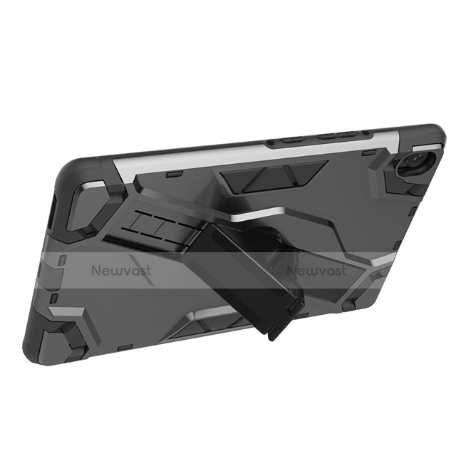 Silicone Matte Finish and Plastic Back Cover Case with Stand A02 for Huawei MediaPad M6 10.8