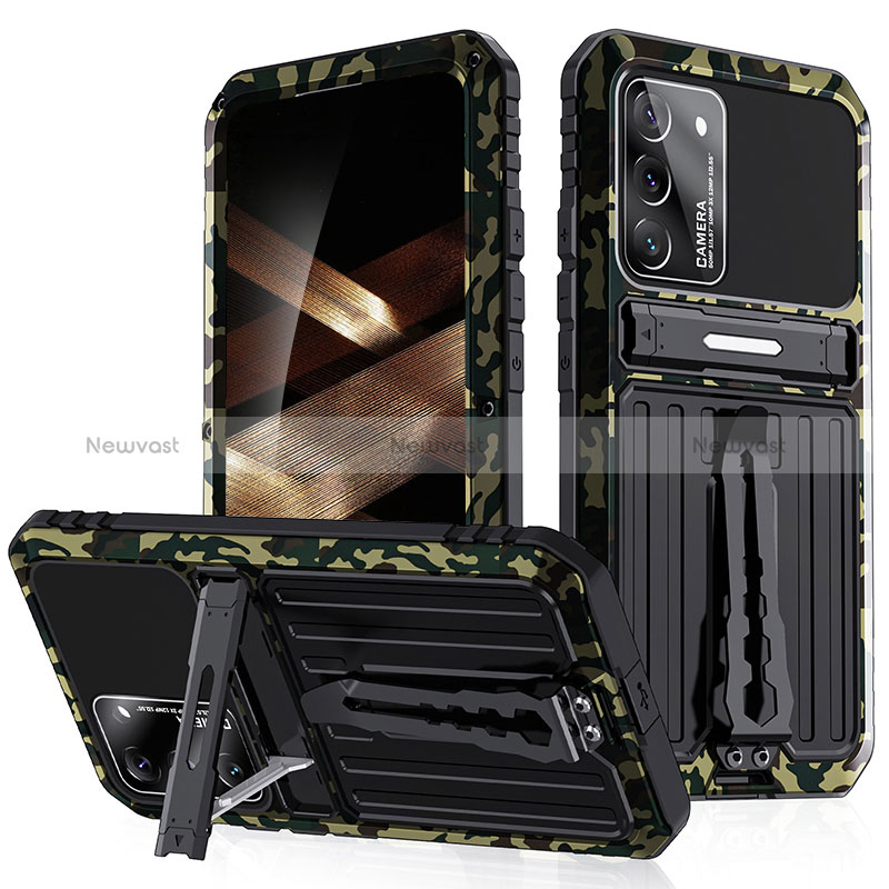 Silicone Matte Finish and Plastic Back Cover Case with Stand A02 for Samsung Galaxy S24 5G Mixed