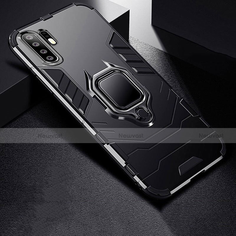 Silicone Matte Finish and Plastic Back Cover Case with Stand for Huawei P30 Pro New Edition