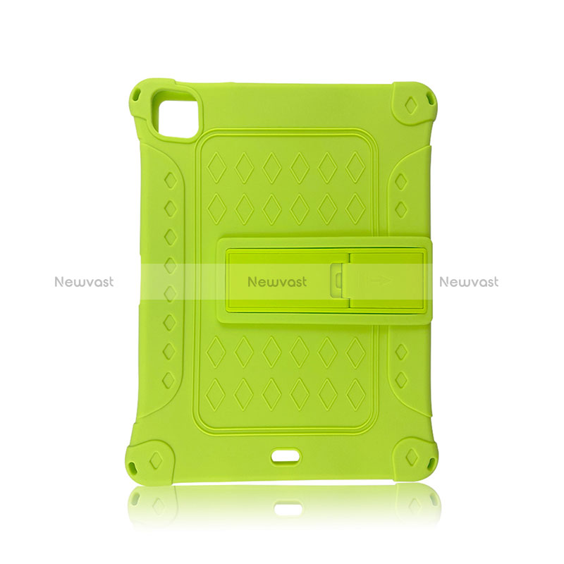 Silicone Matte Finish and Plastic Back Cover Case with Stand H01 for Apple iPad Pro 11 (2022)