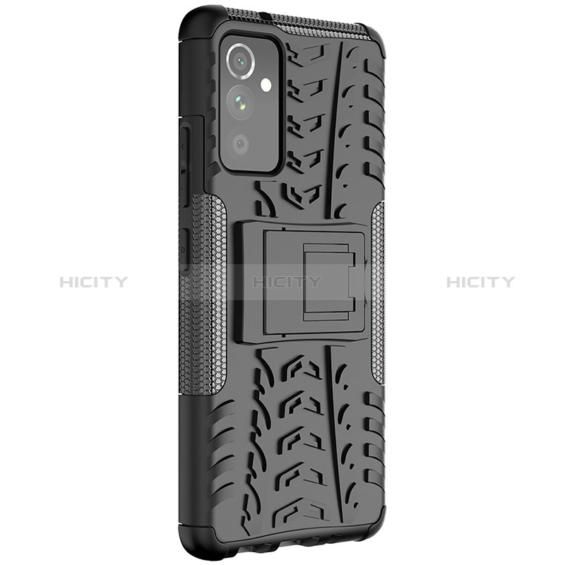 Silicone Matte Finish and Plastic Back Cover Case with Stand J01X for Samsung Galaxy M14 5G