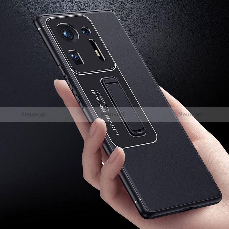 Silicone Matte Finish and Plastic Back Cover Case with Stand JB1 for Xiaomi Mi Mix 4 5G