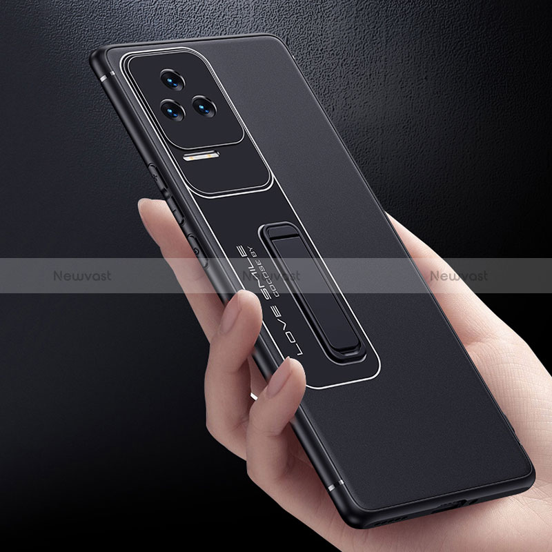 Silicone Matte Finish and Plastic Back Cover Case with Stand JB1 for Xiaomi Redmi K50 Pro 5G