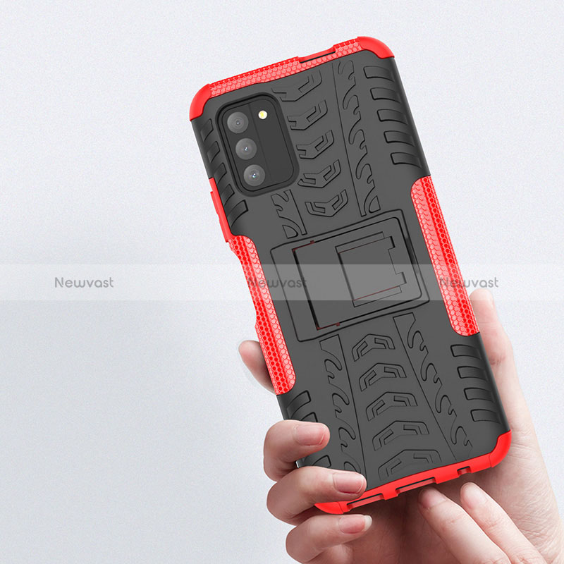 Silicone Matte Finish and Plastic Back Cover Case with Stand JX1 for Nokia G100