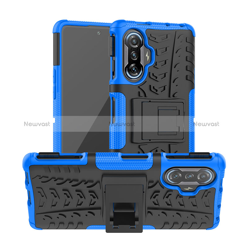 Silicone Matte Finish and Plastic Back Cover Case with Stand JX1 for Xiaomi Redmi K40 Gaming 5G