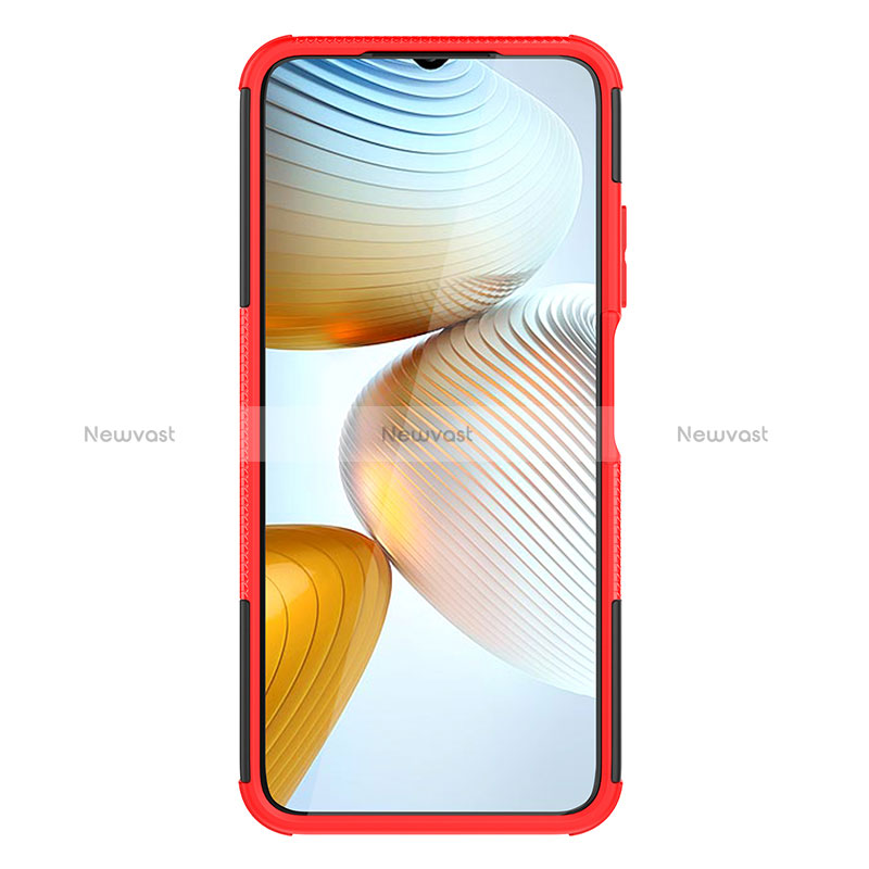 Silicone Matte Finish and Plastic Back Cover Case with Stand JX2 for Xiaomi Poco M4 5G