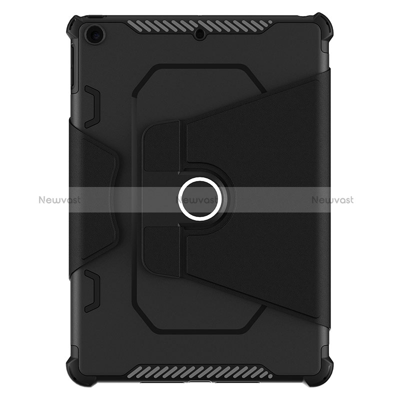 Silicone Matte Finish and Plastic Back Cover Case with Stand L04 for Apple iPad 10.2 (2019)