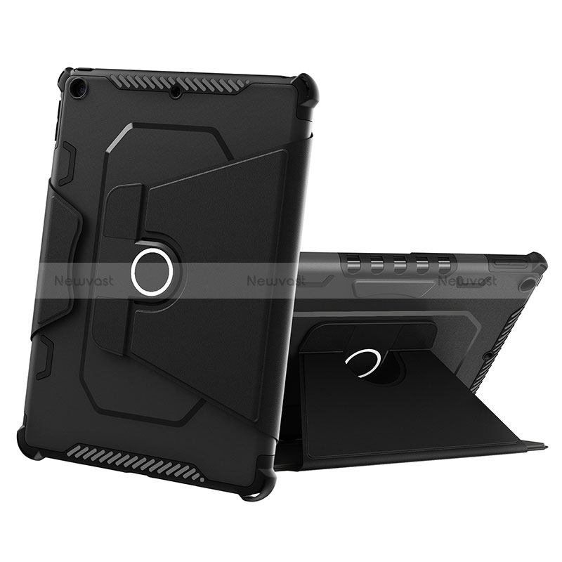 Silicone Matte Finish and Plastic Back Cover Case with Stand L05 for Apple iPad 10.2 (2019)