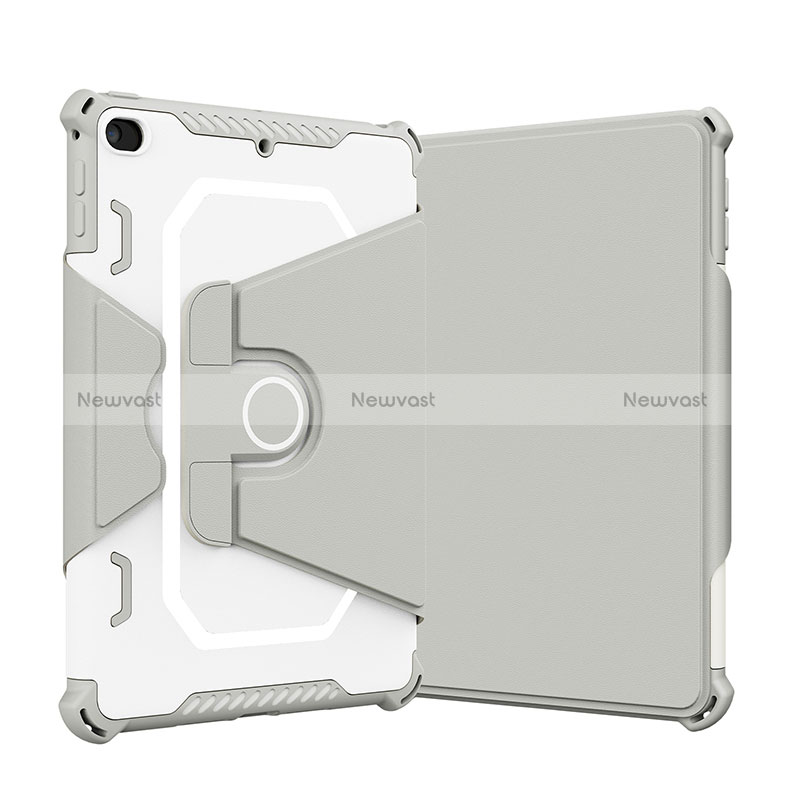 Silicone Matte Finish and Plastic Back Cover Case with Stand L05 for Apple iPad Mini 5 (2019)