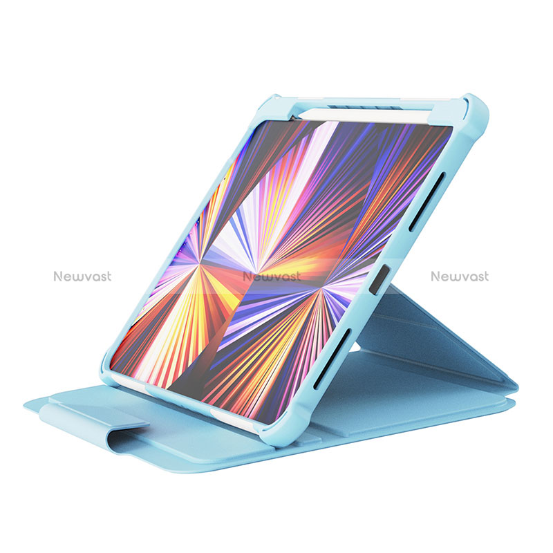 Silicone Matte Finish and Plastic Back Cover Case with Stand L05 for Apple iPad Pro 11 (2021)