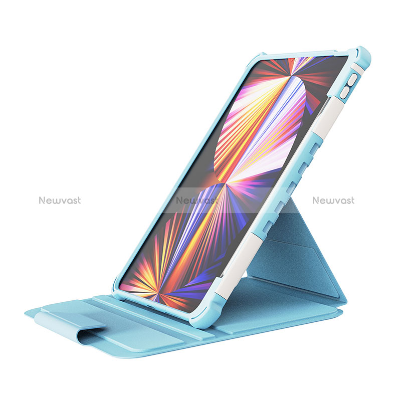 Silicone Matte Finish and Plastic Back Cover Case with Stand L05 for Apple iPad Pro 11 (2021)