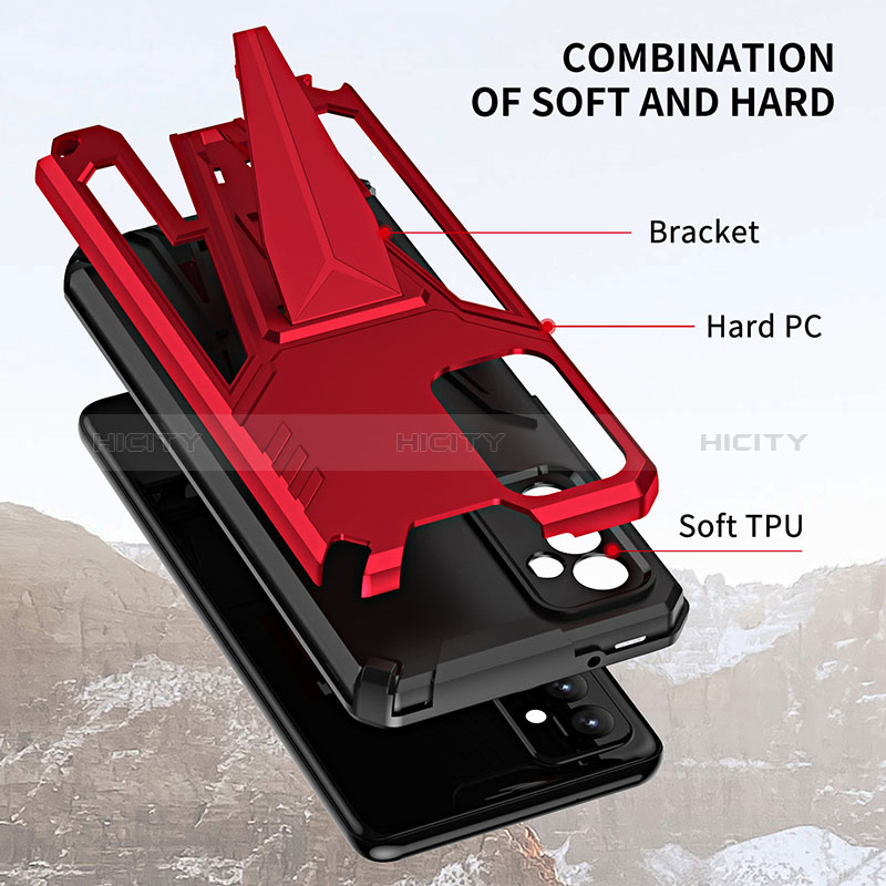 Silicone Matte Finish and Plastic Back Cover Case with Stand MQ1 for Samsung Galaxy A34 5G