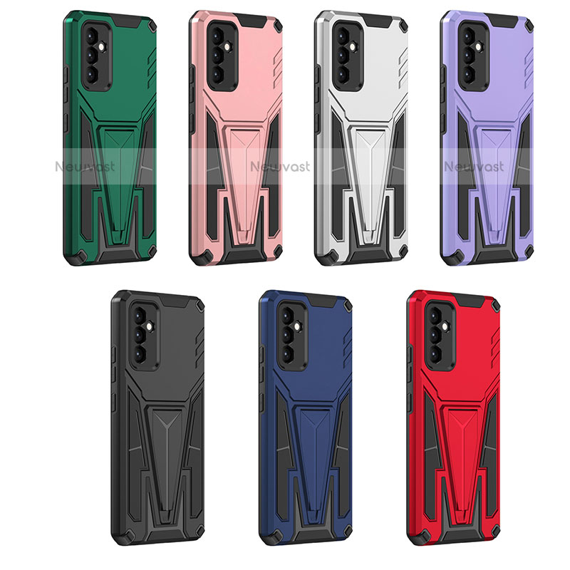 Silicone Matte Finish and Plastic Back Cover Case with Stand MQ1 for Samsung Galaxy Quantum2 5G