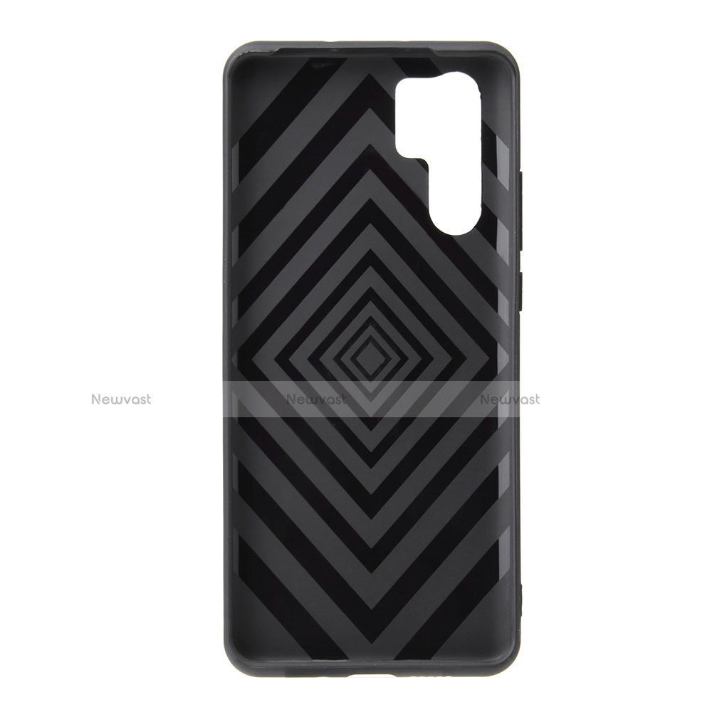 Silicone Matte Finish and Plastic Back Cover Case with Stand T01 for Huawei P30 Pro