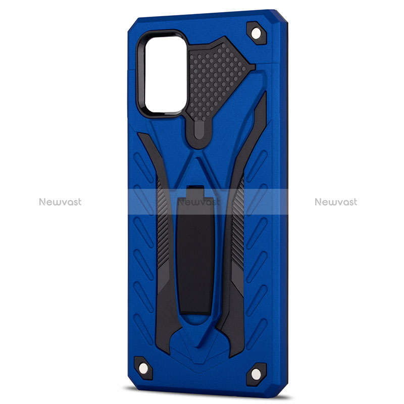 Silicone Matte Finish and Plastic Back Cover Case with Stand YF2 for Samsung Galaxy A51 5G