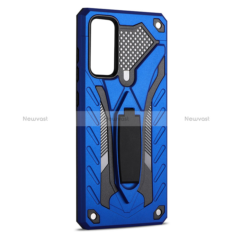 Silicone Matte Finish and Plastic Back Cover Case with Stand YF2 for Samsung Galaxy S20 Lite 5G