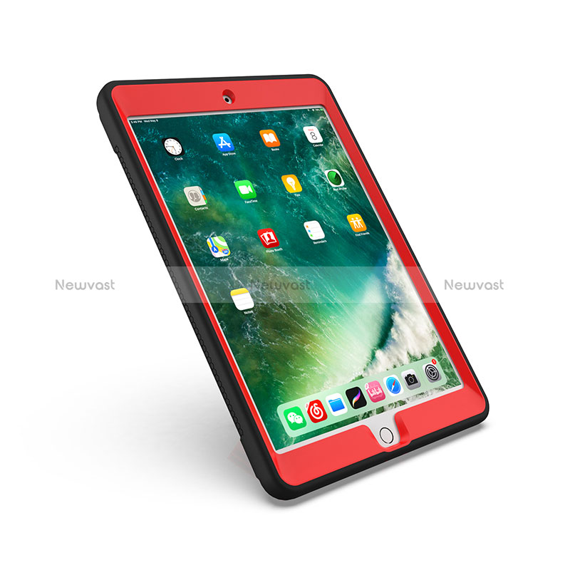 Silicone Matte Finish and Plastic Back Cover Case with Stand YJ1 for Apple iPad 10.2 (2021)