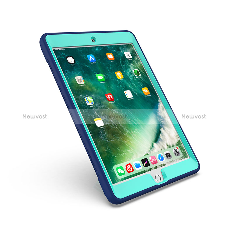 Silicone Matte Finish and Plastic Back Cover Case with Stand YJ2 for Apple iPad 10.2 (2021)