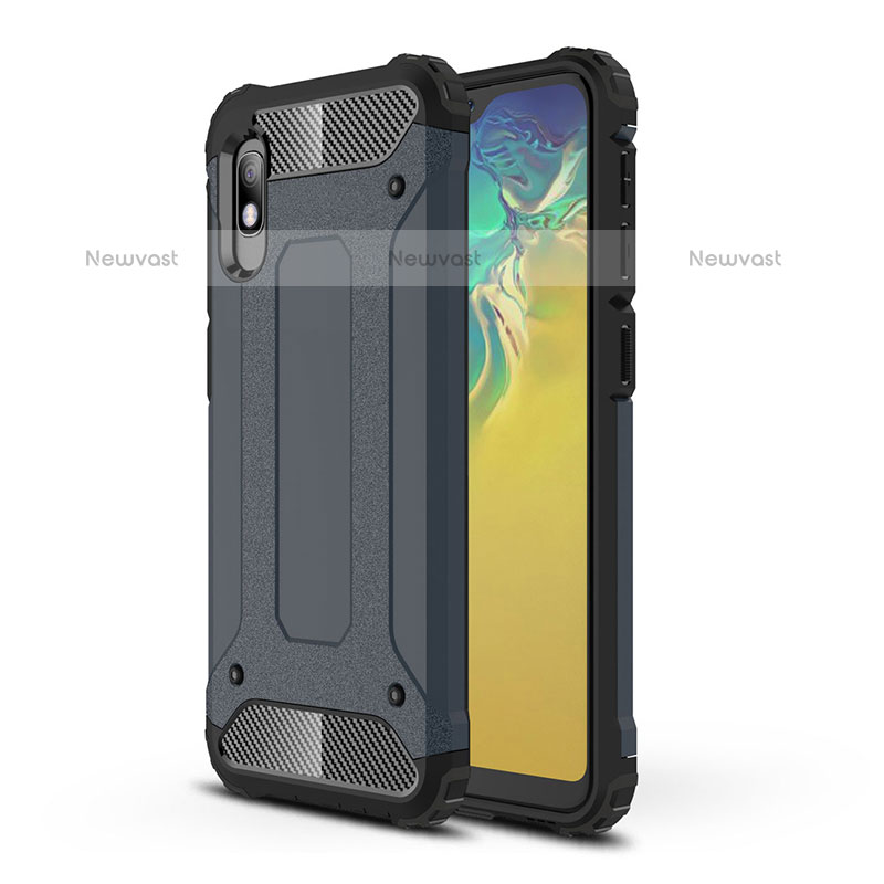 Silicone Matte Finish and Plastic Back Cover Case WL1 for Samsung Galaxy A10e