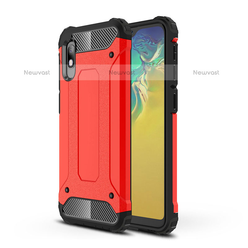 Silicone Matte Finish and Plastic Back Cover Case WL1 for Samsung Galaxy A10e