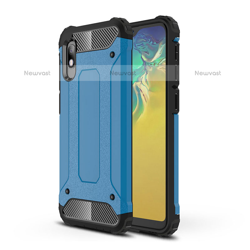 Silicone Matte Finish and Plastic Back Cover Case WL1 for Samsung Galaxy A10e