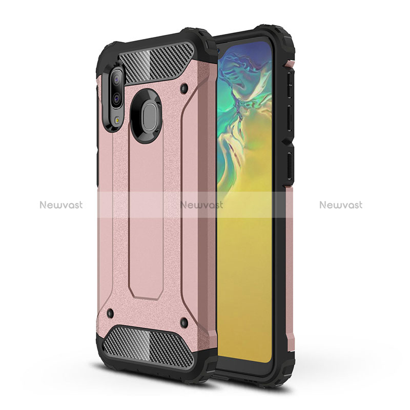 Silicone Matte Finish and Plastic Back Cover Case WL1 for Samsung Galaxy A20e