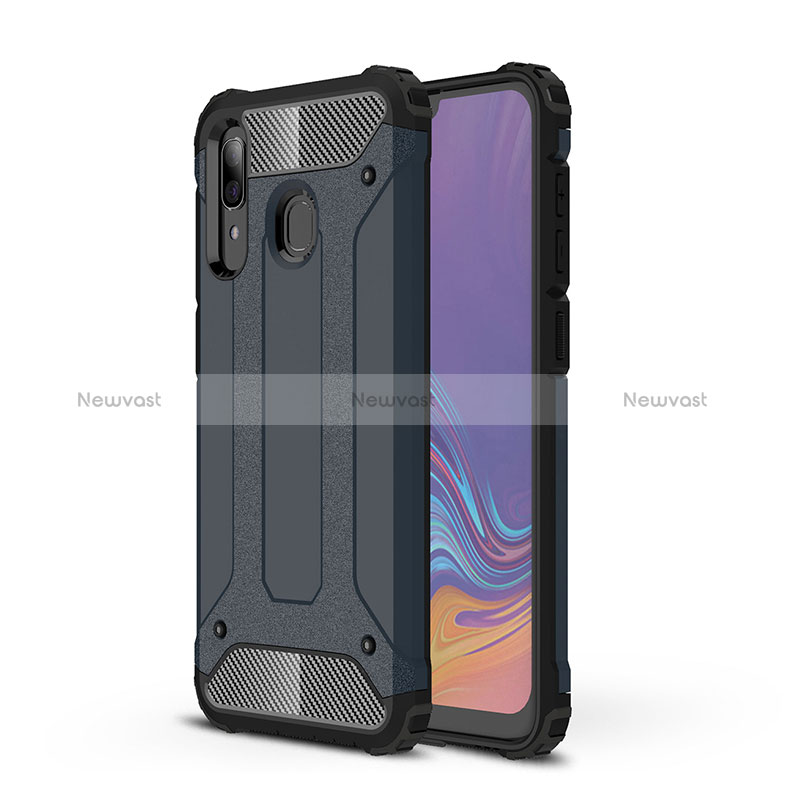 Silicone Matte Finish and Plastic Back Cover Case WL1 for Samsung Galaxy A30