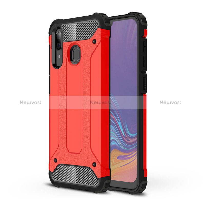 Silicone Matte Finish and Plastic Back Cover Case WL1 for Samsung Galaxy A30