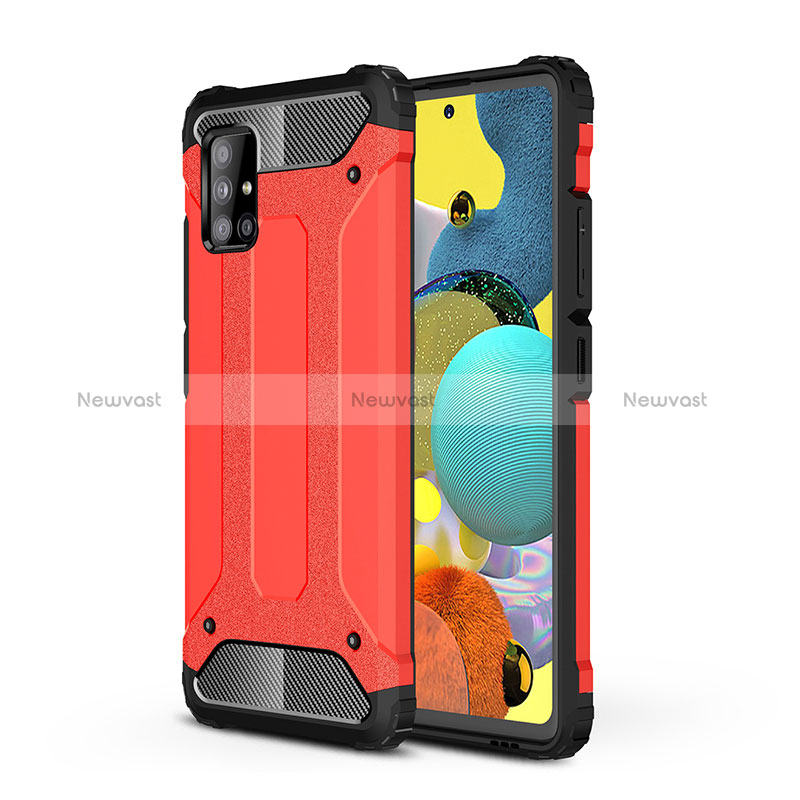 Silicone Matte Finish and Plastic Back Cover Case WL1 for Samsung Galaxy A51 5G