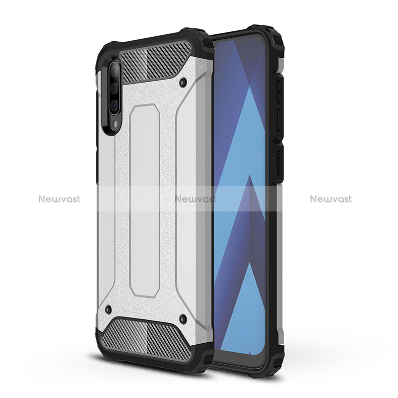 Silicone Matte Finish and Plastic Back Cover Case WL1 for Samsung Galaxy A70