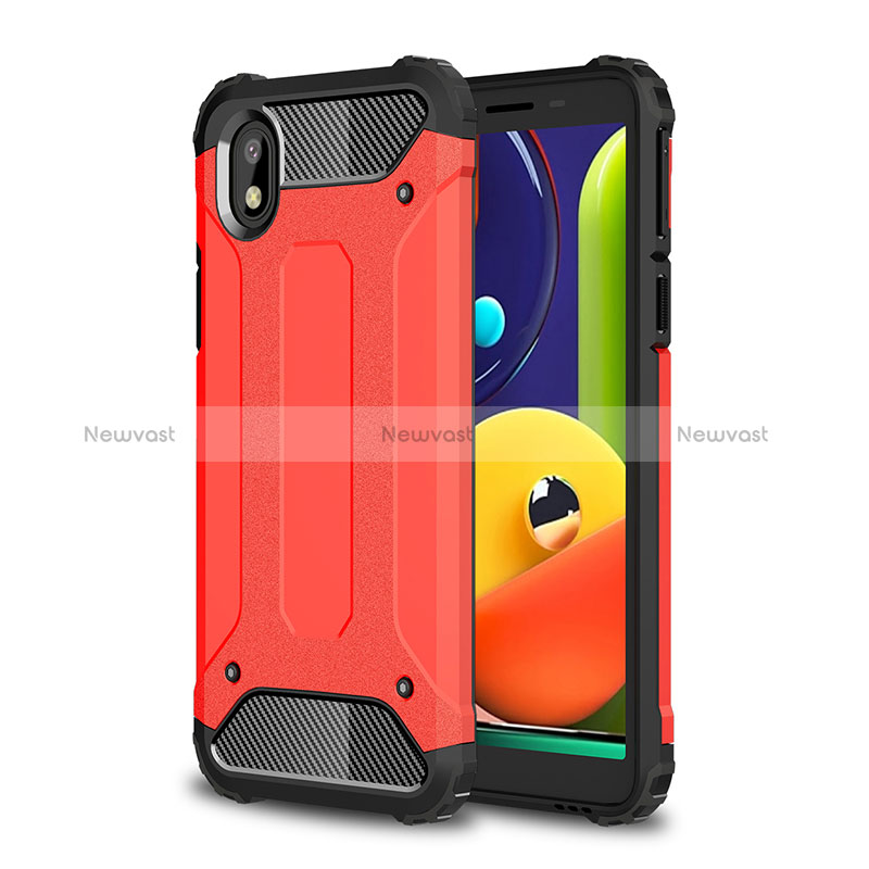 Silicone Matte Finish and Plastic Back Cover Case WL1 for Samsung Galaxy M01 Core