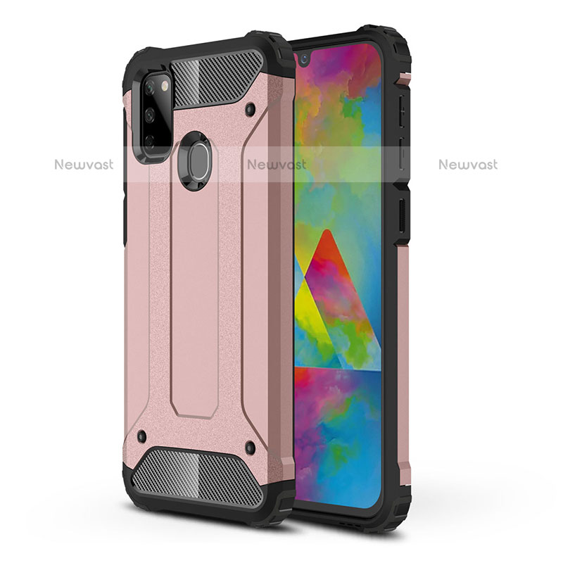 Silicone Matte Finish and Plastic Back Cover Case WL1 for Samsung Galaxy M30s