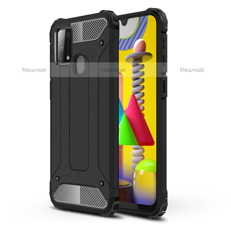 Silicone Matte Finish and Plastic Back Cover Case WL1 for Samsung Galaxy M31