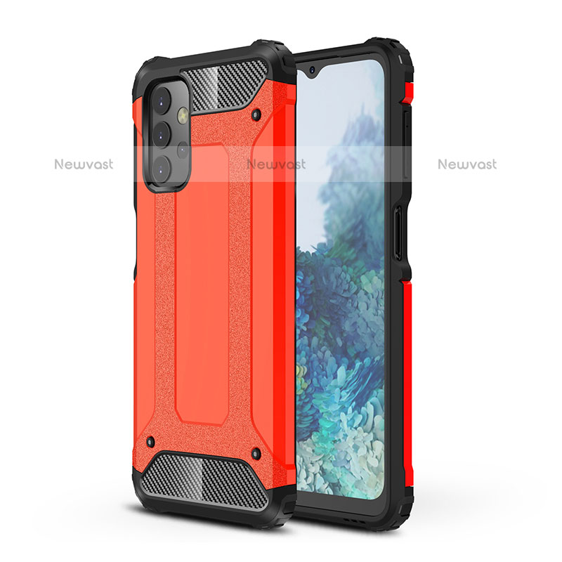 Silicone Matte Finish and Plastic Back Cover Case WL1 for Samsung Galaxy M32 5G