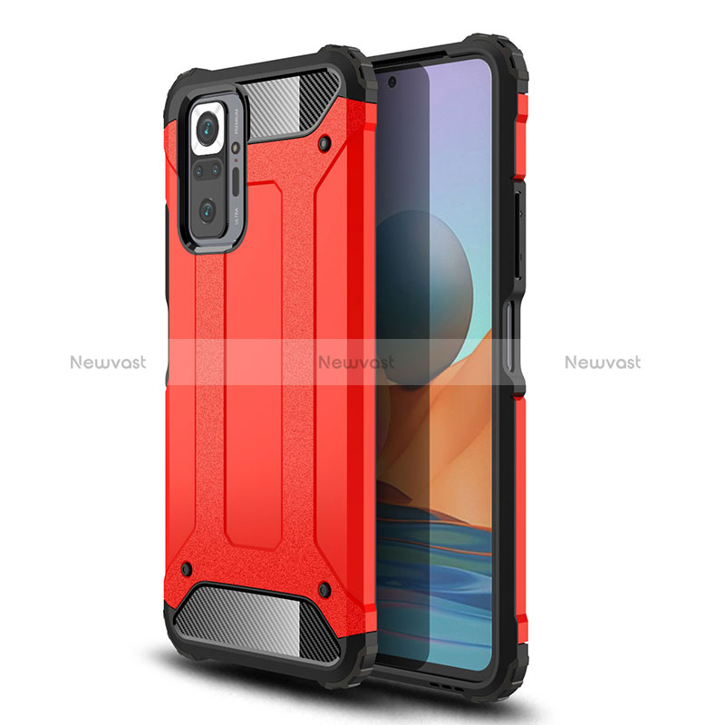 Silicone Matte Finish and Plastic Back Cover Case WL1 for Xiaomi Redmi Note 10 Pro 4G