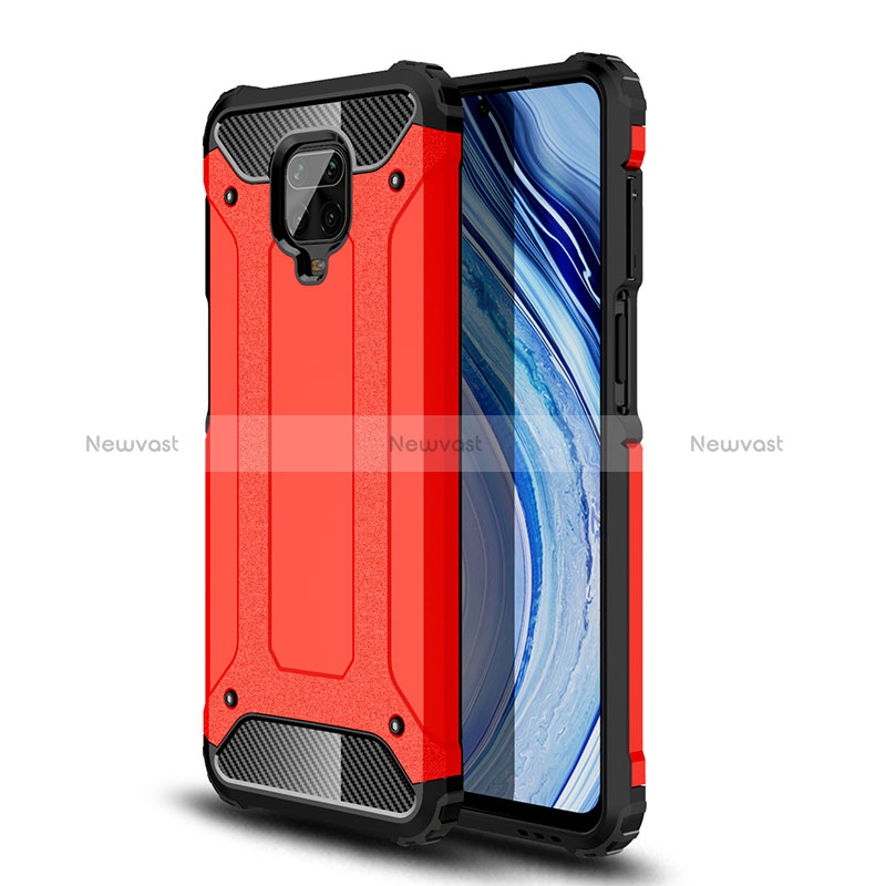 Silicone Matte Finish and Plastic Back Cover Case WL1 for Xiaomi Redmi Note 9 Pro