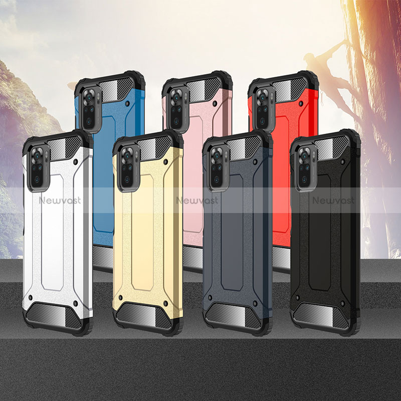 Silicone Matte Finish and Plastic Back Cover Case WL2 for Xiaomi Redmi Note 10 4G