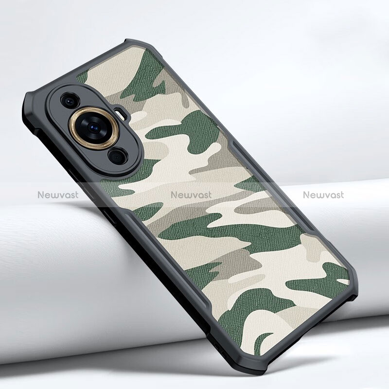 Silicone Matte Finish and Plastic Back Cover Case XD1 for Huawei Nova 11 Pro Green