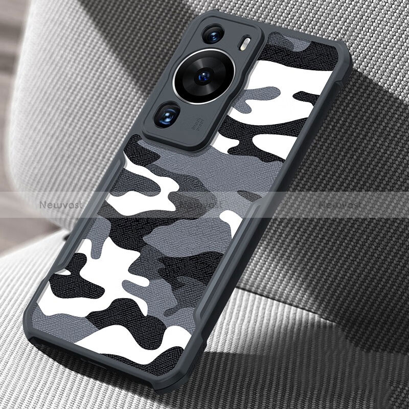 Silicone Matte Finish and Plastic Back Cover Case XD1 for Huawei P60