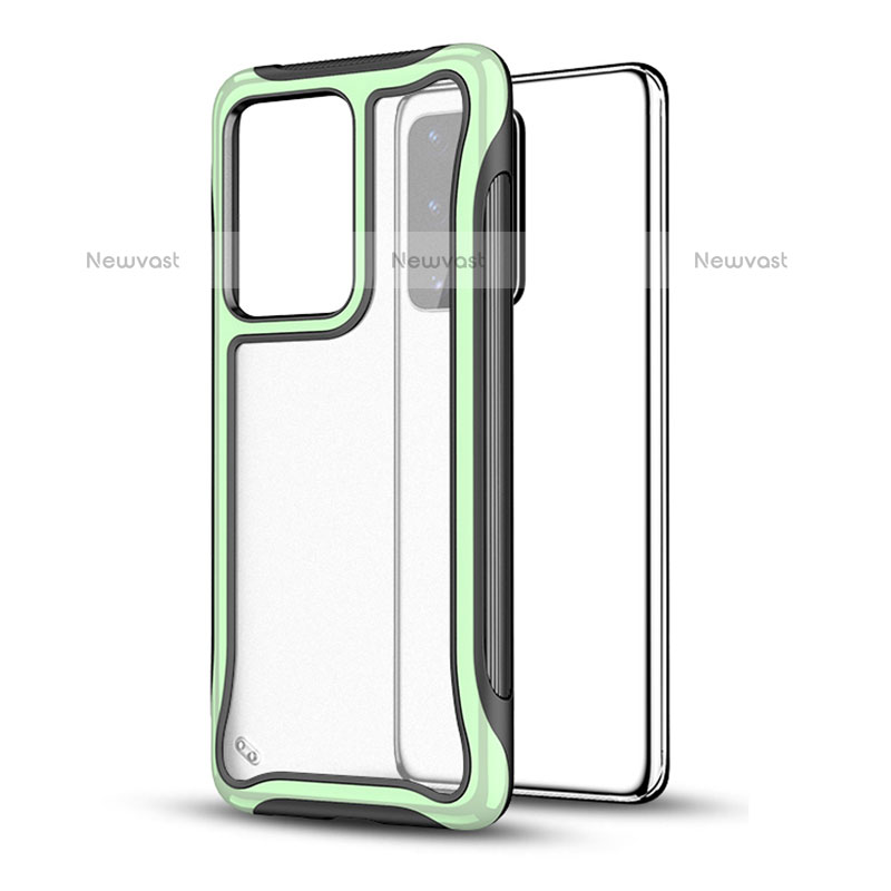 Silicone Matte Finish and Plastic Back Cover Case YF1 for Samsung Galaxy S20 Plus 5G Green