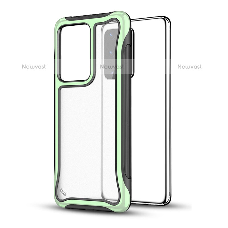 Silicone Matte Finish and Plastic Back Cover Case YF1 for Samsung Galaxy S20 Plus Green