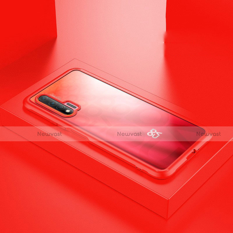 Silicone Matte Finish and Plastic Back Cover Case Z01 for Huawei Nova 6 5G Red