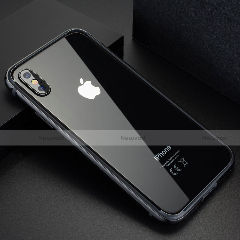 Silicone Silicone Frame Case B02 for Apple iPhone Xs Black