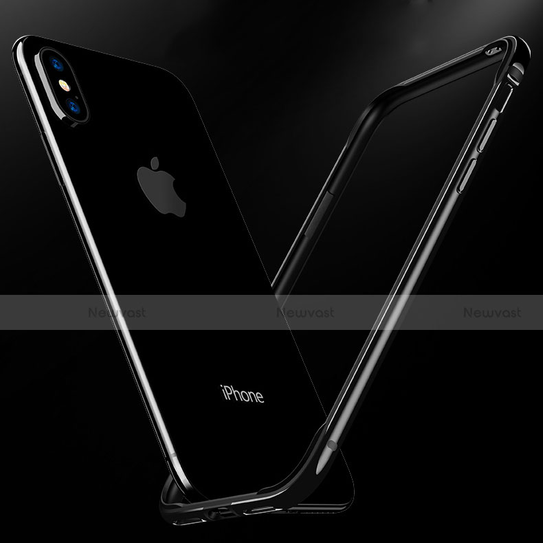 Silicone Silicone Frame Case B02 for Apple iPhone Xs Black