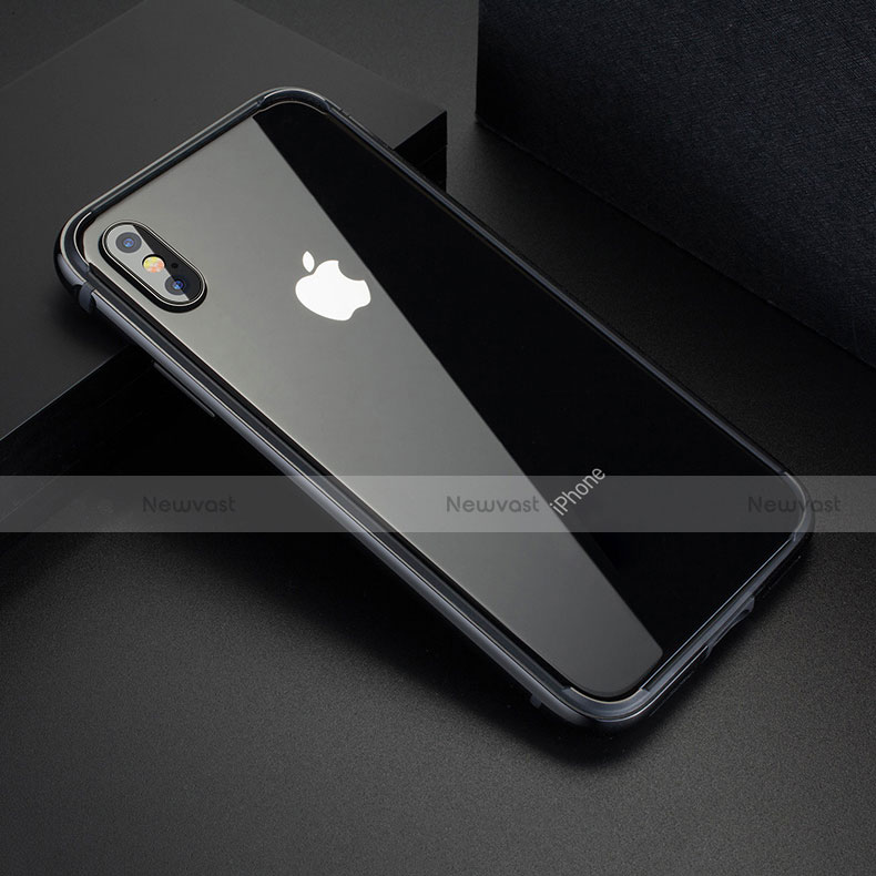 Silicone Silicone Frame Case F02 for Apple iPhone X Black