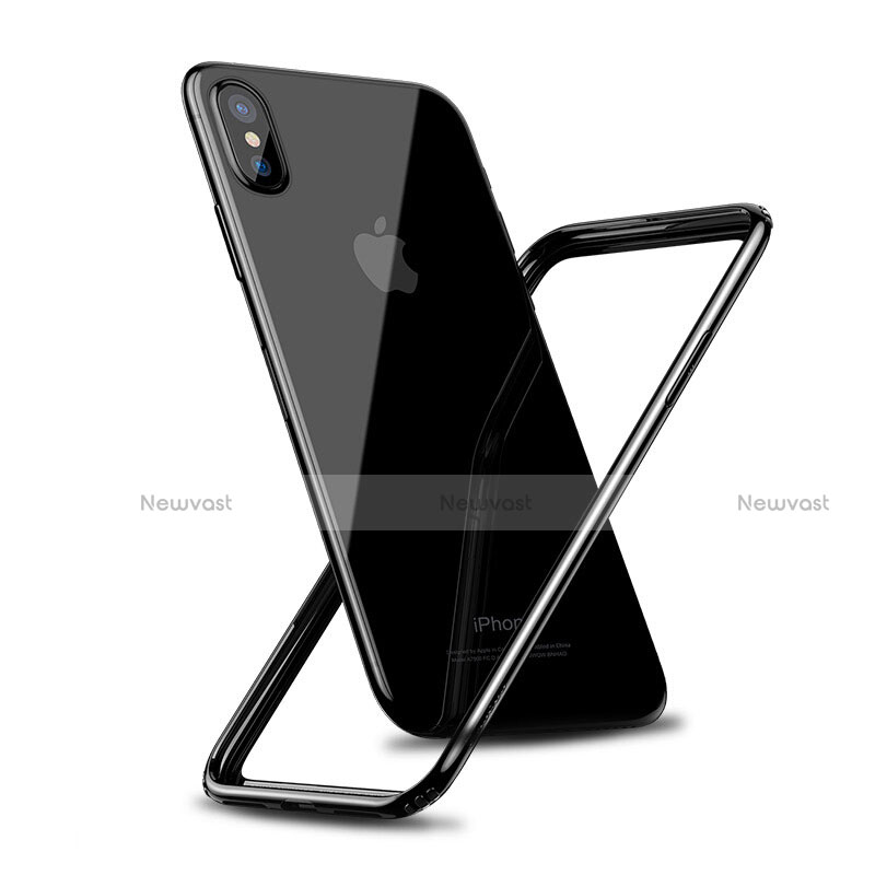 Silicone Silicone Frame Case for Apple iPhone X Black