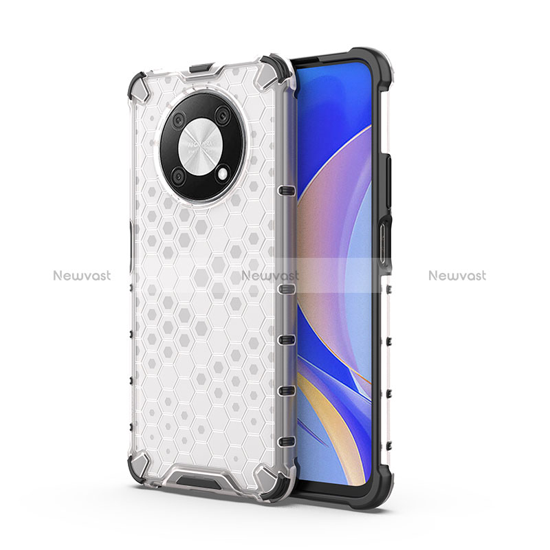 Silicone Transparent Frame Case Cover 360 Degrees AM1 for Huawei Enjoy 50 Pro