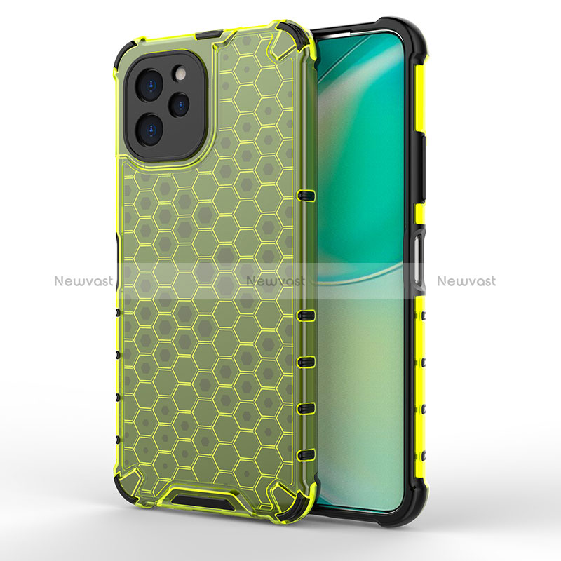 Silicone Transparent Frame Case Cover 360 Degrees AM1 for Huawei Enjoy 50z Green