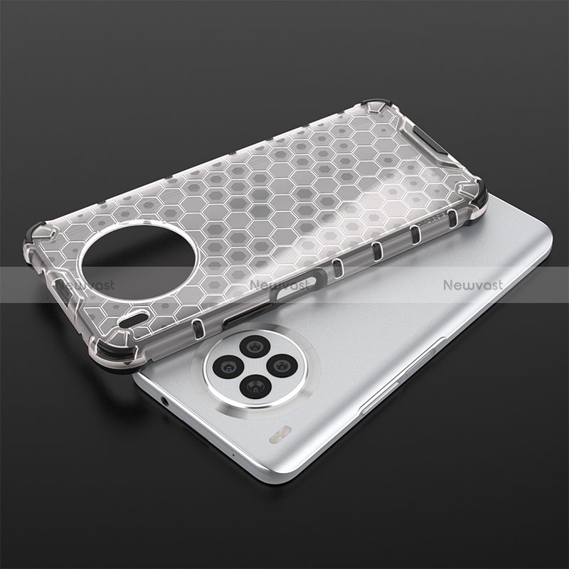 Silicone Transparent Frame Case Cover 360 Degrees AM1 for Huawei Honor 50 Lite